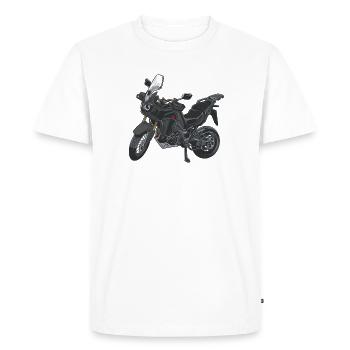 Africa Twin Enduro - solo black - T-shirt Premium bio Homme - blanc - Devant - Nico (187cm)