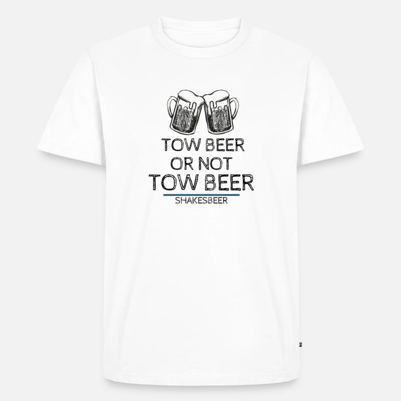 Bier oder nicht Bier - Männer Premium Bio T-Shirt - Weiß