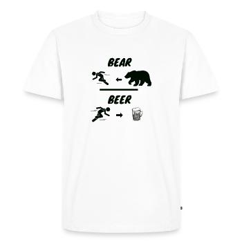 Bear Race and Beer - Men's Premium Organic T-Shirt - white - Front - Nico (187cm)