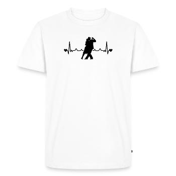 Tango Argentino Heartbeat Tango Danseur Couple - T-shirt Premium bio Homme - blanc - Devant - Nico (187cm)