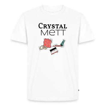 Crystal Mett - si piraté est votre médicament - T-shirt Premium bio Homme - blanc - Devant - Nico (187cm)