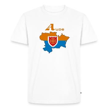 Aude - Men's Premium Organic T-Shirt - white - Front - Nico (187cm)