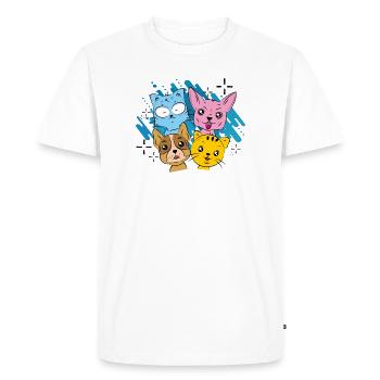children - Men's Premium Organic T-Shirt - white - Front - Nico (187cm)