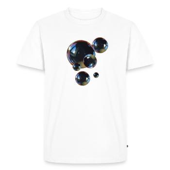 Art des bulles réfléchissantes - T-shirt Premium bio Homme - blanc - Devant - Nico (187cm)
