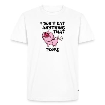 Pig Vegan Statement - Men's Premium Organic T-Shirt - white - Front - Nico (187cm)
