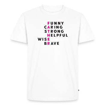 Best Dad Ever. The best dad in the world. - Men's Premium Organic T-Shirt - white - Front - Nico (187cm)