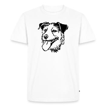 Parson Russel Terrier head - Men's Premium Organic T-Shirt - white - Front - Nico (187cm)