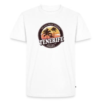 Teneriffa Spanien Vintage Beach Design - Men's Premium Organic T-Shirt - white - Front - Nico (187cm)