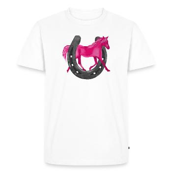 Pony emotion - Men's Premium Organic T-Shirt - white - Front - Nico (187cm)