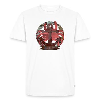Maritime Crab - Men's Premium Organic T-Shirt - white - Front - Nico (187cm)