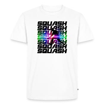 Squash Sports Design - Men's Premium Organic T-Shirt - white - Front - Nico (187cm)