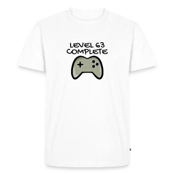 63rd birthday - 63 years gift - Men's Premium Organic T-Shirt - white - Front - Nico (187cm)