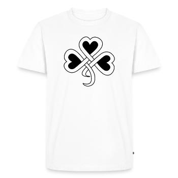 Celtic clover vector shade - Men's Premium Organic T-Shirt - white - Front - Nico (187cm)