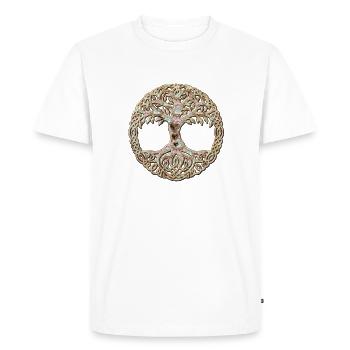 Arbre celtique élégant - T-shirt Premium bio Homme - blanc - Devant - Nico (187cm)