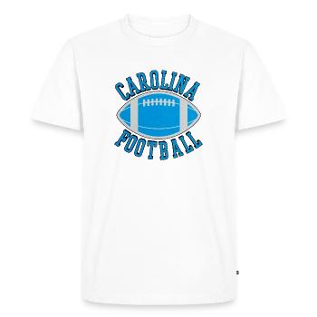 Bleu emblème de football de la Caroline - T-shirt Premium bio Homme - blanc - Devant - Nico (187cm)