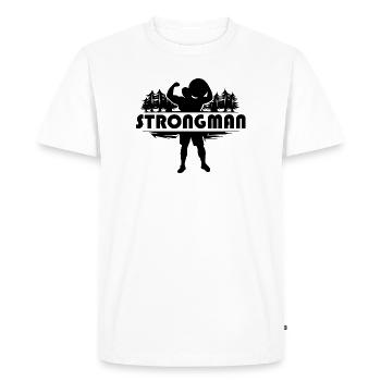 strongman nature strong man stone symbol power - Men's Premium Organic T-Shirt - white - Front - Nico (187cm)