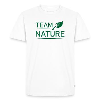 team nature Nature Forest Forests Symbol Logo icon - Men's Premium Organic T-Shirt - white - Front - Nico (187cm)