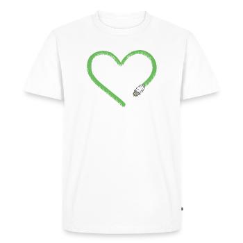 Heart Sheep I Sheep Comic - Men's Premium Organic T-Shirt - white - Front - Nico (187cm)