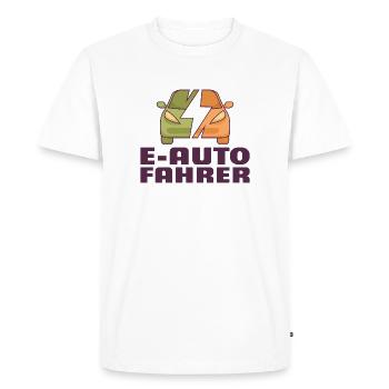 Voiture électrique voiture électrique tenue pour les fans de voiture - T-shirt Premium bio Homme - blanc - Devant - Nico (187cm)