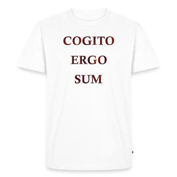 Cogito Ergo Sum - T-shirt Premium bio Homme - blanc - Devant - Nico (187cm)