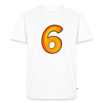 Numéro 6 - T-shirt Premium bio Homme - blanc - Devant - Nico (187cm)