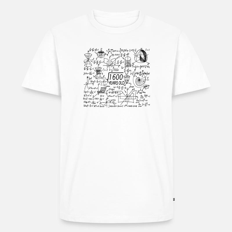 40 ans pour les profs de maths et les geeks en maths - T-shirt Premium bio Homme - blanc