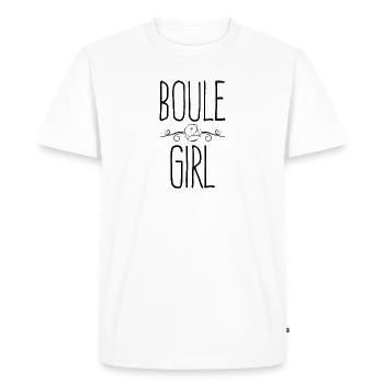 Boule Girl Boule Ball Tenue Boule Player Bouler - T-shirt Premium bio Homme - blanc - Devant - Nico (187cm)