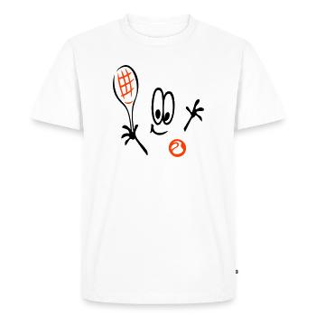 Tennis, Balle De Tennis, Bande Dessinée - T-shirt Premium bio Homme - blanc - Devant - Nico (187cm)