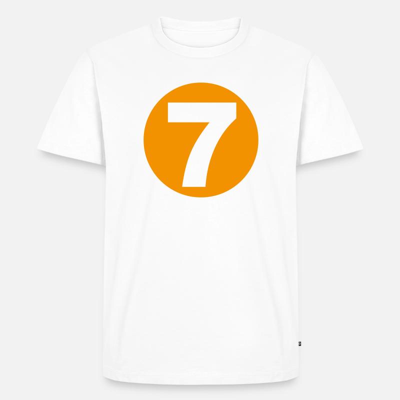 7 Boule de billard - T-shirt Premium bio Homme - blanc