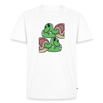 Turtle Turtles - Men's Premium Organic T-Shirt - white - Front - Nico (187cm)