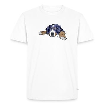 Bouvier bernois - T-shirt Premium bio Homme - blanc - Devant - Nico (187cm)