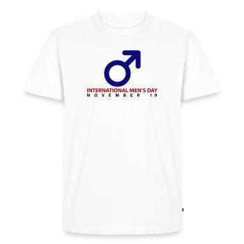 Journée internationale des hommes - T-shirt Premium bio Homme - blanc - Devant - Nico (187cm)