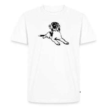 Münsterländer - Männer Premium Bio T-Shirt - Weiß - Vorne - Nico (187cm)