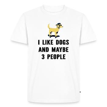 Chiens Chiens - T-shirt Premium bio Homme - blanc - Devant - Nico (187cm)
