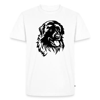 Estrela Mountain Dog Head - Men's Premium Organic T-Shirt - white - Front - Nico (187cm)