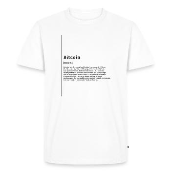 Neon Scooter Rider with Flashes Street Art - Men's Premium Organic T-Shirt - white - Front - Nico (187cm)