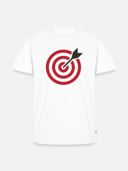 Bullseye Arrow Target - Men's Premium Organic T-Shirt - white