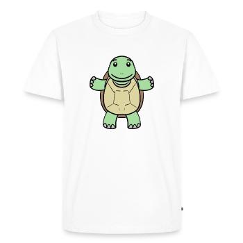 Turtle - Men's Premium Organic T-Shirt - white - Front - Nico (187cm)
