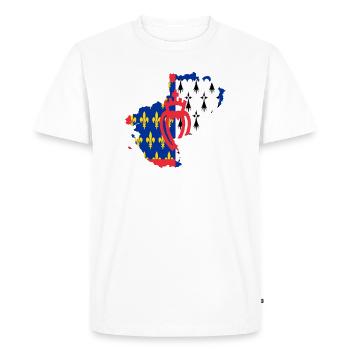 Pays de loire - T-shirt Premium bio Homme - blanc - Devant - Nico (187cm)