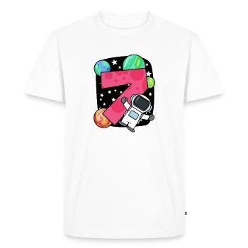7 anniversaire garçon - 7 ans - J’ai 7 ans - T-shirt Premium bio Homme - blanc - Devant - Nico (187cm)