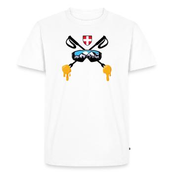Savoie Ski et fondue savoyarde Cadeau Haute Savoie - T-shirt Premium bio Homme - blanc - Devant - Nico (187cm)
