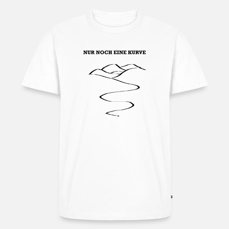Nur noch eine Kurve - Männer Premium Bio T-Shirt - Weiß