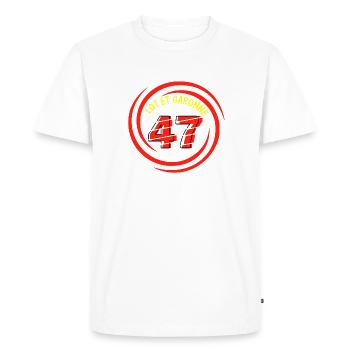 Lot et garonne - T-shirt Premium bio Homme - blanc - Devant - Nico (187cm)