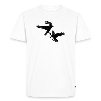 Two rafts Hugin and Munin - Men's Premium Organic T-Shirt - white - Front - Nico (187cm)