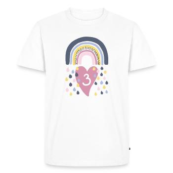 Rainbow 3ème anniversaire Enfants - T-shirt Premium bio Homme - blanc - Devant - Nico (187cm)
