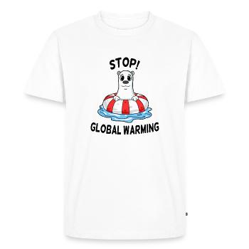 Changement climatique Protection du climat - T-shirt Premium bio Homme - blanc - Devant - Nico (187cm)