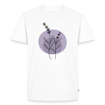 Lavande noir violet - T-shirt Premium bio Homme - blanc - Devant - Nico (187cm)