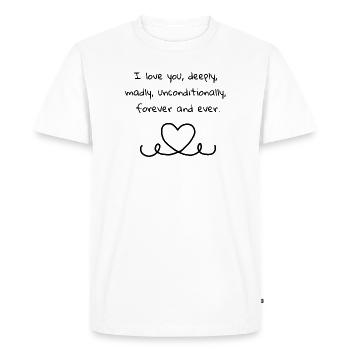 Abstract play of colors on hoodie - Men's Premium Organic T-Shirt - white - Front - Nico (187cm)