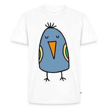 Funny bird - Men's Premium Organic T-Shirt - white - Front - Nico (187cm)