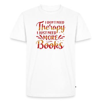 Book Lover Humor Design - Men's Premium Organic T-Shirt - white - Front - Nico (187cm)